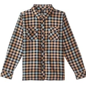 Volcom Kids Checkered Shirt - Blue, Brown, and Black